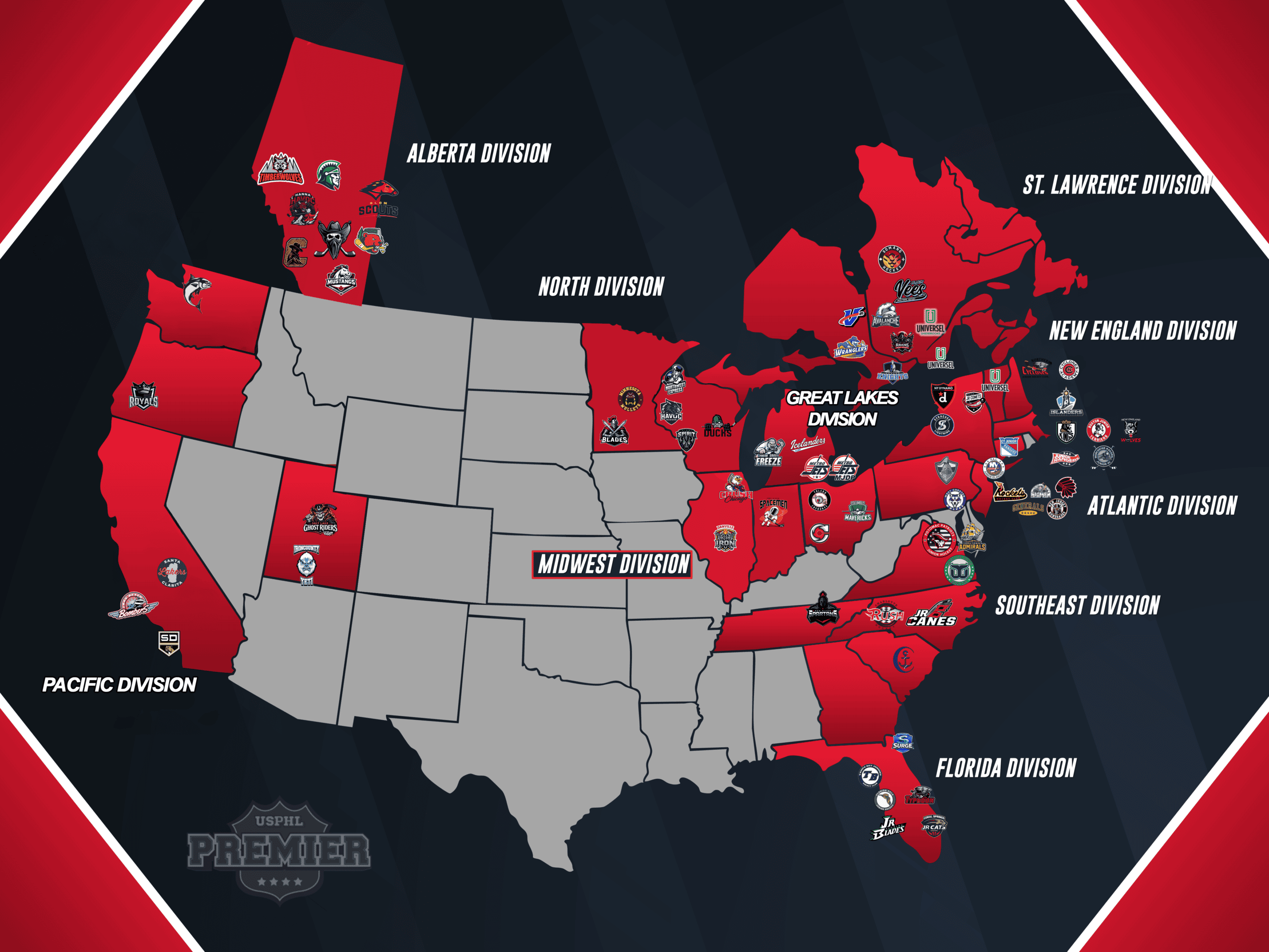 2026-27 USPHL Map